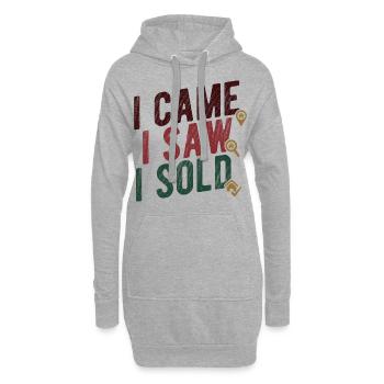 Immobilien-Händler Für Immobilien-Makler - Hoodie-Kleid - Grau meliert - Vorne