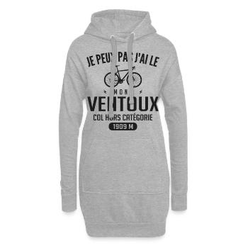 Je Peux Pas J ai mont Ventoux Cadeau Vélo Cycliste - Sweat-shirt à capuche long Femme - gris chiné - Devant