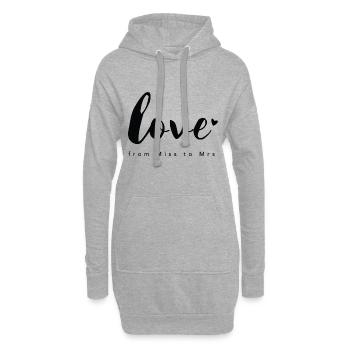 Braut Design from Miss to Mrs by Constant Love® - Hoodie-Kleid - Grau meliert - Vorne