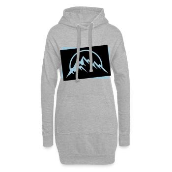 Montagnes symbole de la nature icône - Sweat-shirt à capuche long Femme - gris chiné - Devant