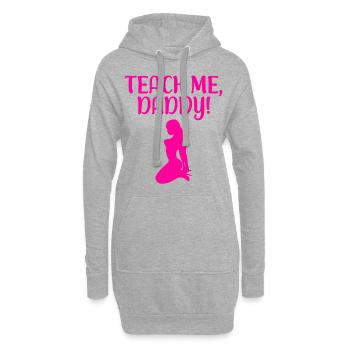 DDLG Daddykink CGL Little Geschenk TEACH ME DADDY - Hoodie-Kleid - Grau meliert - Vorne