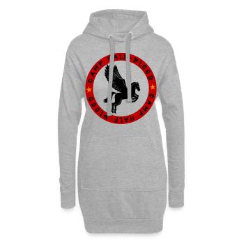 camp half blood shirt - Sweat-shirt à capuche long Femme - gris chiné - Devant