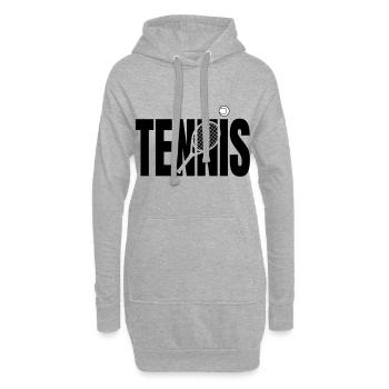 Cadeau pour les joueurs de tennis - Sweat-shirt à capuche long Femme - gris chiné - Devant
