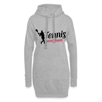 tennis team symbol - Hoodie-Kleid - Grau meliert - Vorne