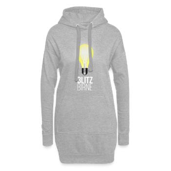 Blitzbirne - Hoodie-Kleid - Grau meliert - Vorne