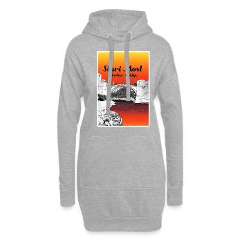 Stari Most Mostar Bridge - Hoodie-Kleid - Grau meliert - Vorne