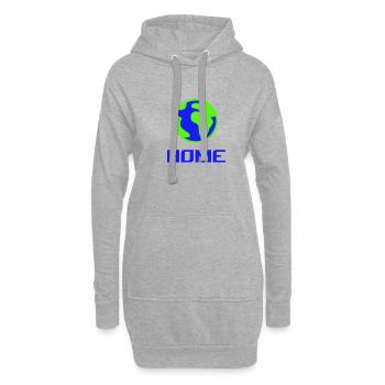 Earth planet home environmental protection future nature - Hoodie Dress - heather grey - Front