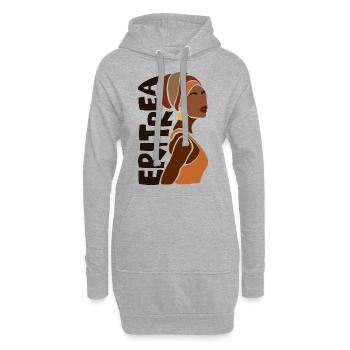 Eritrea Eritreische Flagge Asmara Black Heritage - Hoodie-Kleid - Grau meliert - Vorne