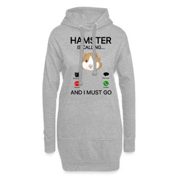 Hamster Is Calling And I Must Go Guinea Pig Lover - Hoodie-Kleid - Grau meliert - Vorne