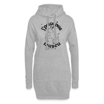 I Can't I Have Muscular - Hoodie Dress - heather grey - Front