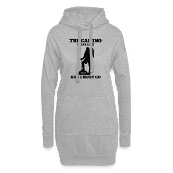 Camino 2023 Pilger Reise Pilgern Jakobsweg Wandern - Hoodie-Kleid - Grau meliert - Vorne