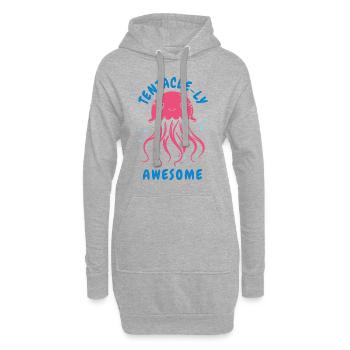 Tenacle-ly Awesome - Méduse avec tentacules - Sweat-shirt à capuche long Femme - gris chiné - Devant
