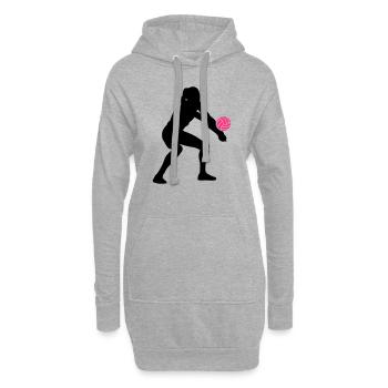 Volleyball Girl - Hoodie-Kleid - Grau meliert - Vorne