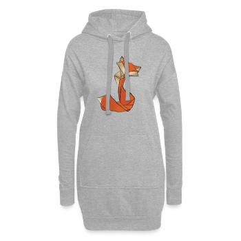Miss Ady_renard - Sweat-shirt à capuche long Femme - gris chiné - Devant