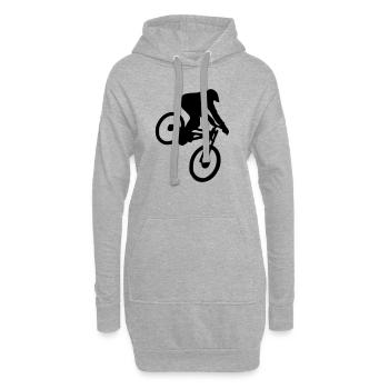 ski alpin - Sweat-shirt à capuche long Femme - gris chiné - Devant