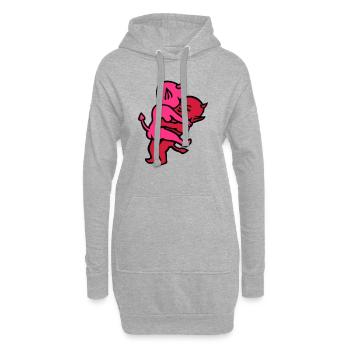 teufels-sex ... von wicki_de - Hoodie-Kleid - Grau meliert - Vorne