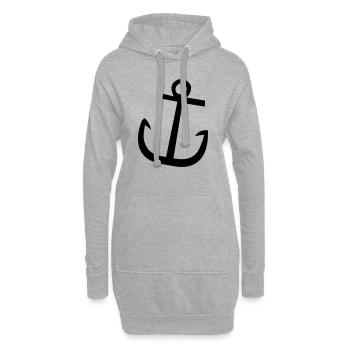 DE - Anker - Hoodie-Kleid - Grau meliert - Vorne