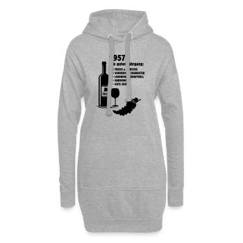 Geburtstag Jahrgang 1957 - Hoodie-Kleid - Grau meliert - Vorne