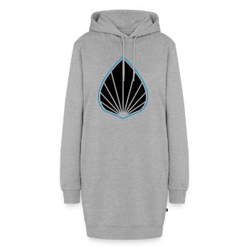 Augmented-Logo-Blau - Hoodie-Kleid - Grau meliert - Vorne