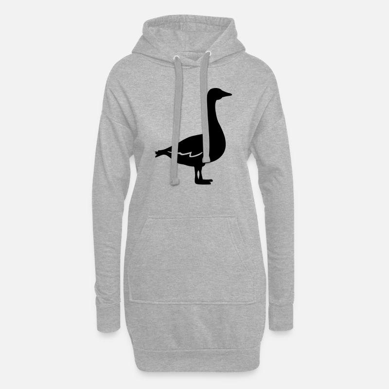 Gans - Hoodie-Kleid - Grau meliert