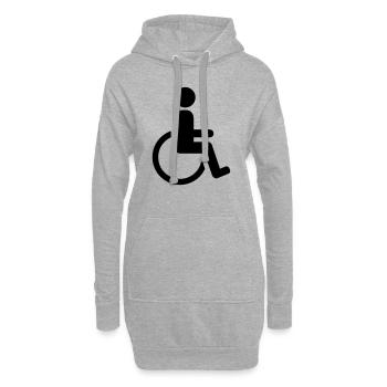 Rollstuhl - Hoodie-Kleid - Grau meliert - Vorne