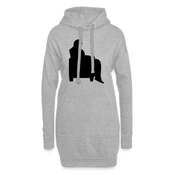 Mann sitzender Sessel Canape alt - Hoodie-Kleid - Grau meliert - Vorne