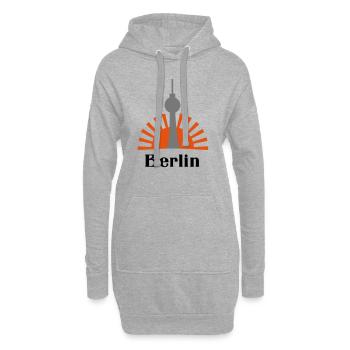 Berlin - Sweat-shirt à capuche long Femme - gris chiné - Devant