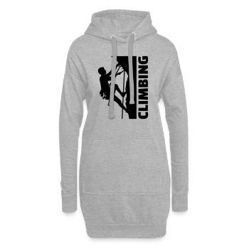 Climbing - Sweat-shirt à capuche long Femme - gris chiné - Devant