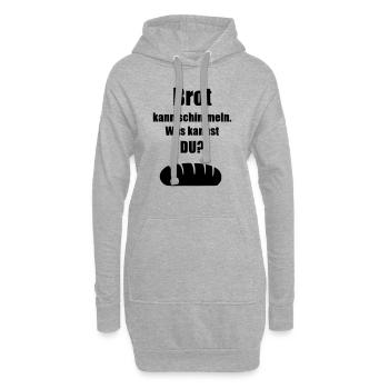Lustige Sprüche - Hoodie-Kleid - Grau meliert - Vorne