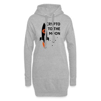 crypto - Sweat-shirt à capuche long Femme - gris chiné - Devant