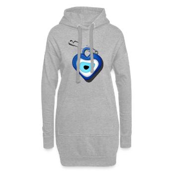 Nazar - Sweat-shirt à capuche long Femme - gris chiné - Devant