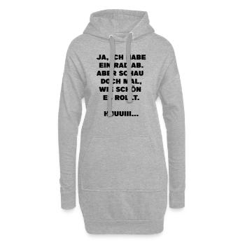 Rad ab lustiges Motto cooler witzig Spruch Vektor - Hoodie-Kleid - Grau meliert - Vorne