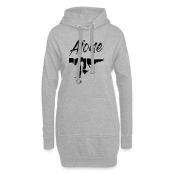 Einsamer Mann - Hoodie-Kleid - Grau meliert - Vorne