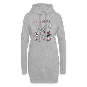 Our first father´s day - Hoodie-Kleid - Grau meliert - Vorne