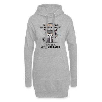 My Coffee and i having a Moment I will Deal... - Hoodie-Kleid - Grau meliert - Vorne