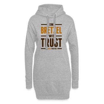In bretzel we trust - Sweat-shirt à capuche long Femme - gris chiné - Devant