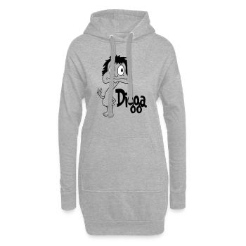 Sprüche Lustige Comic Digga - Hoodie-Kleid - Grau meliert - Vorne