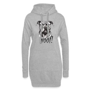 Trame - Sweat-shirt à capuche long Femme - gris chiné - Devant
