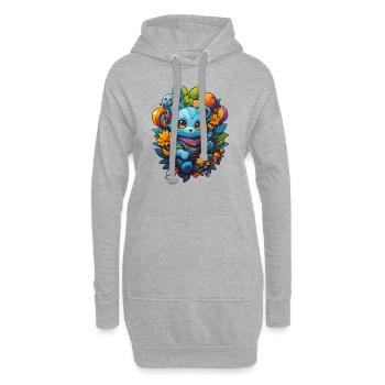 Sommerbärchen - Hoodie-Kleid - Grau meliert - Vorne