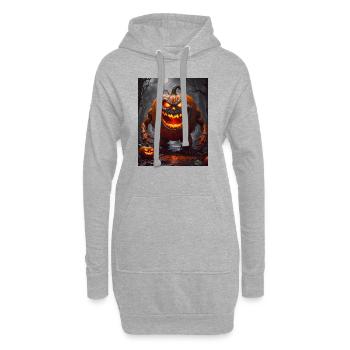 vegetables Apocalypse Monster giant pumpkin - Hoodie Dress - heather grey - Front