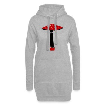 Pilz02 - Hoodie Dress - heather grey - Front