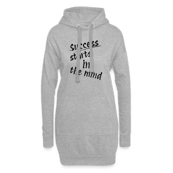 Le succès commence dans l’ - Sweat-shirt à capuche long Femme - gris chiné - Devant