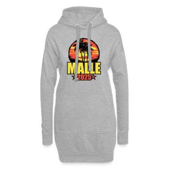 Malle 2025 Vacances Palmiers Coloré - Sweat-shirt à capuche long Femme - gris chiné - Devant