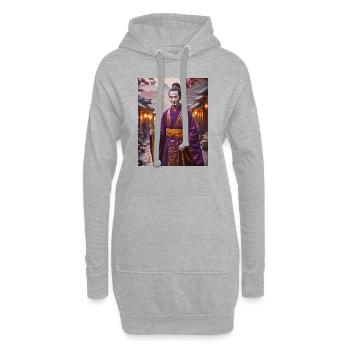 Nurarihyon Rätselhafter Yokai-Anführer in dunklen Gewändern - Hoodie-Kleid - Grau meliert - Vorne