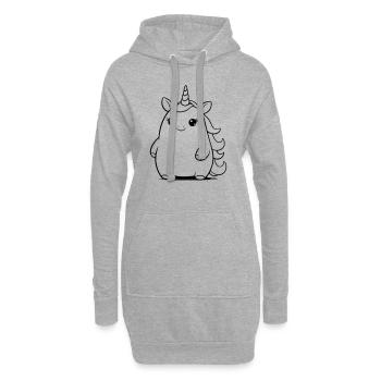 Licorne potelée comme illustration vectorielle - Sweat-shirt à capuche long Femme - gris chiné - Devant