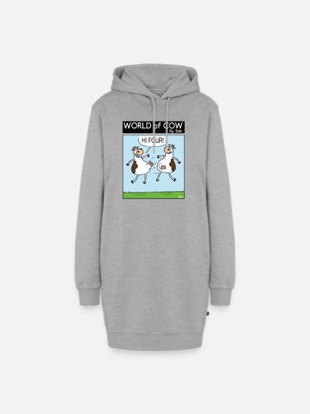 HALLO VIER! - Hoodie-Kleid - Grau meliert