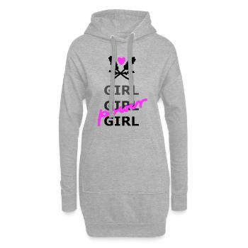 Girl Power - Hoodie-Kleid - Grau meliert - Vorne