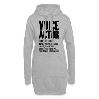 Définition de l’acteur de doublage - Sweat-shirt à capuche long Femme - gris chiné - Devant