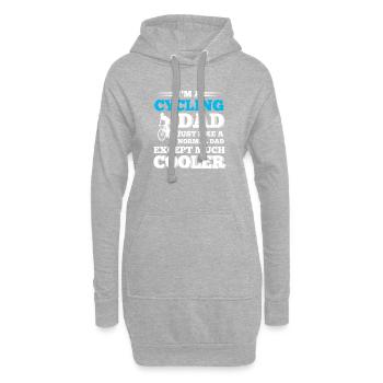 Cycling dad - Hoodie-Kleid - Grau meliert - Vorne