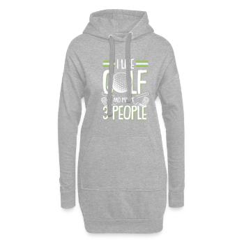 golfing golf - Hoodie Dress - heather grey - Front